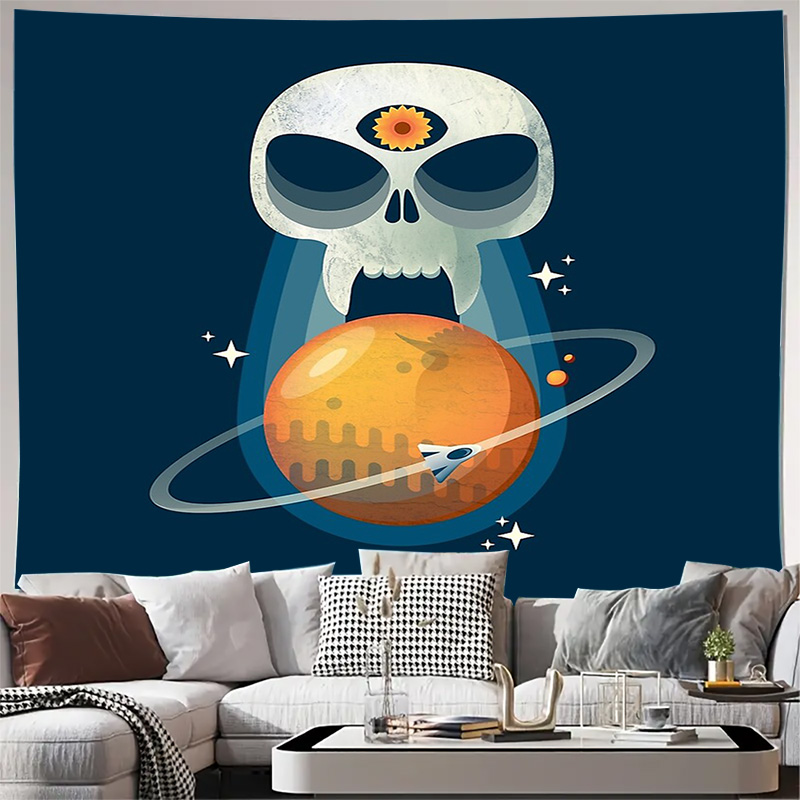 Aesthetic Tapestry - Space Galaxy Tapestry Nebula Universe Moon