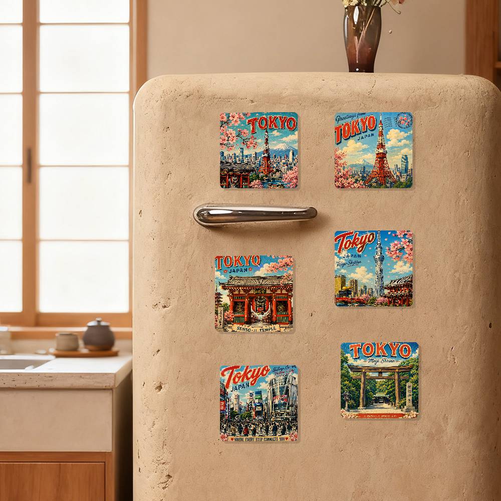 Home Decor Tokyo - Vintage Postcard Tokyo Refrigerator Magnet Creative