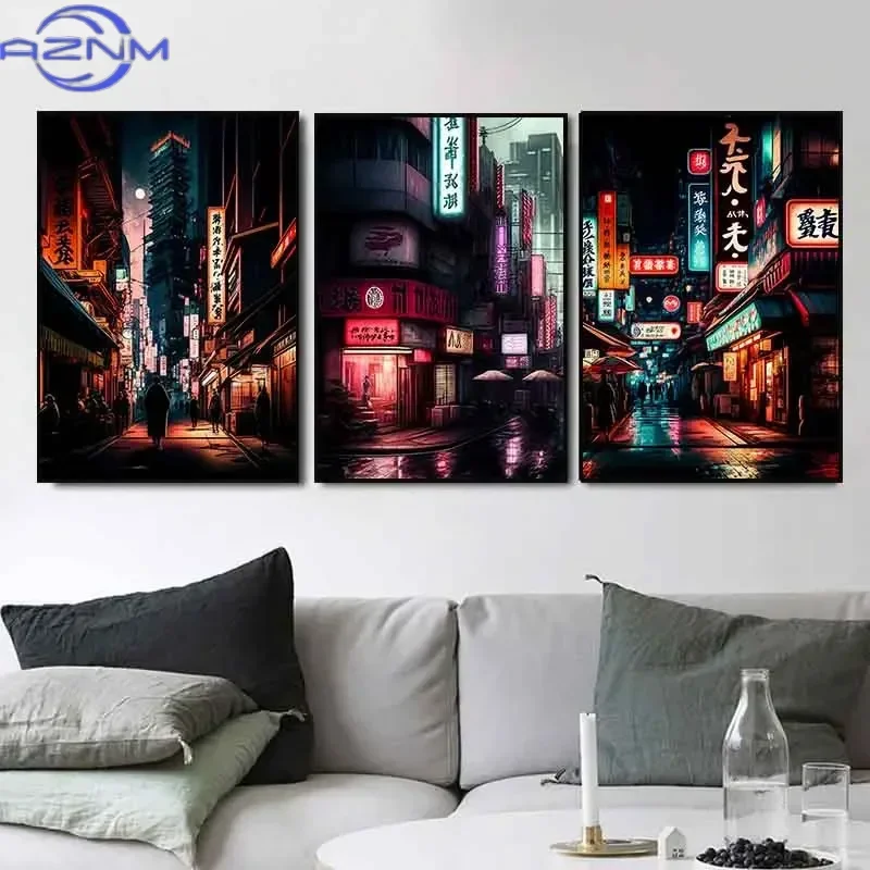 Home Decor Tokyo - Pop Neon Japan Tokyo Urban Landscape