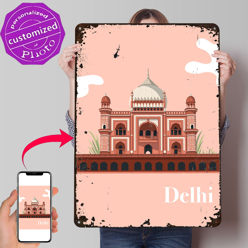 Home Decor Delhi - Delhi Illustration 3D Texture Printed Poster