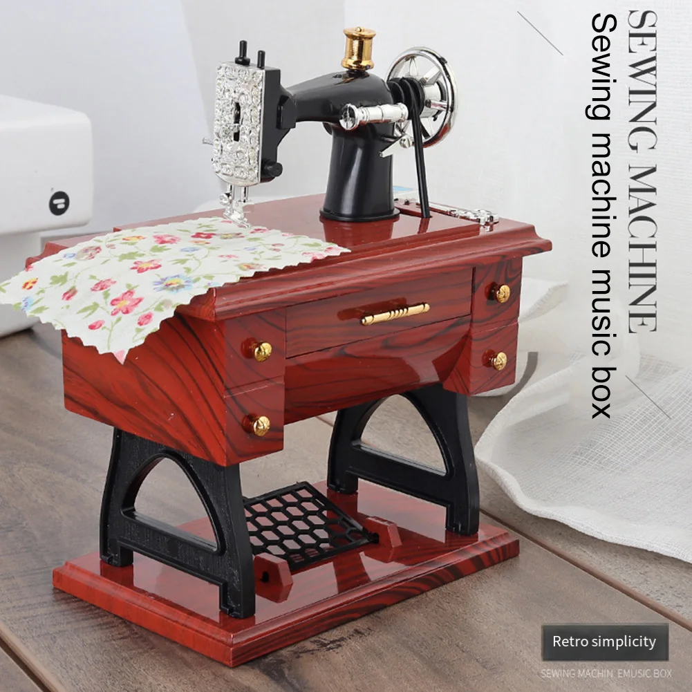 Home Decor Range - Vintage Sewing Machine Music Box Retro