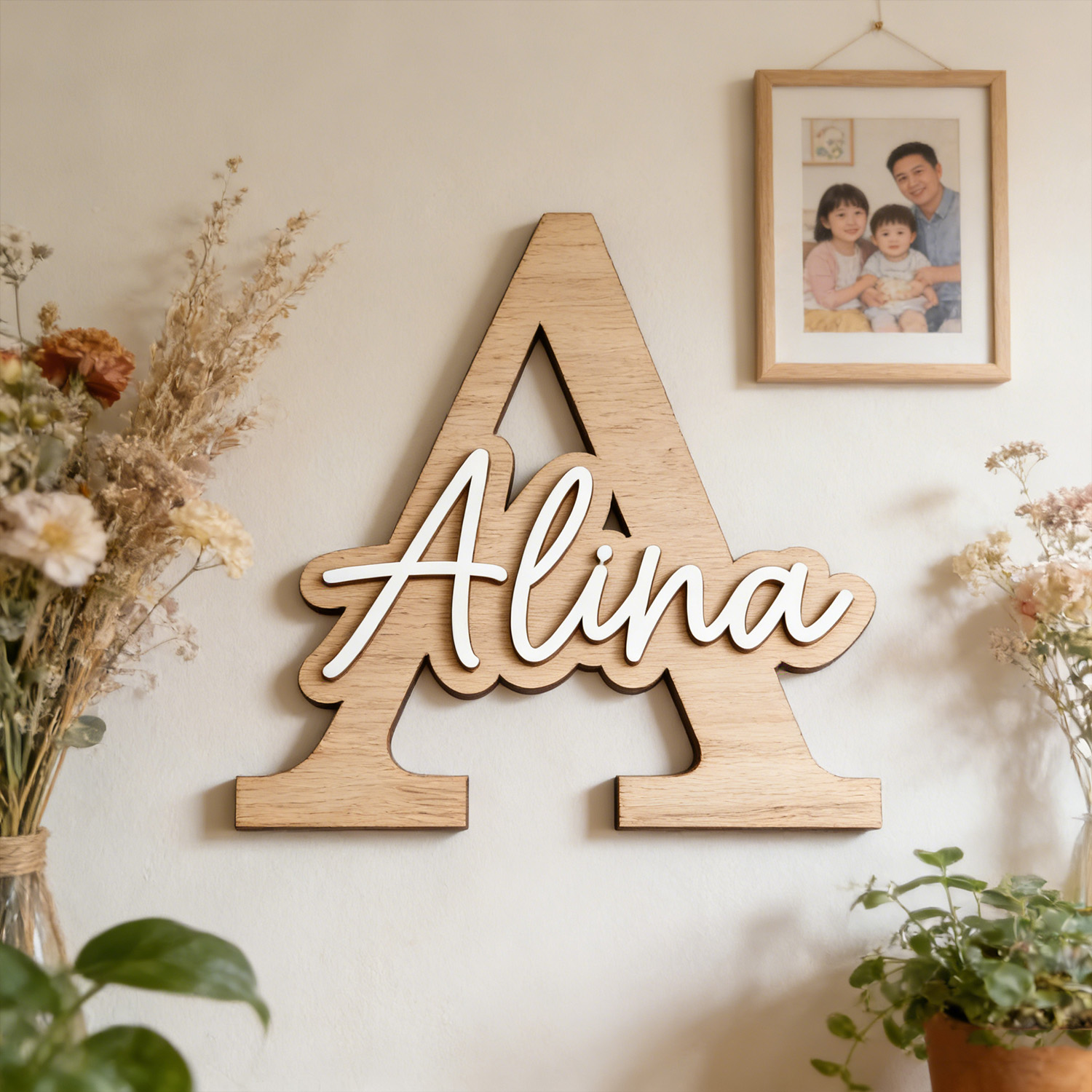 1pc Customizable Wooden Letter - Wooden Letter Sign recension och pris