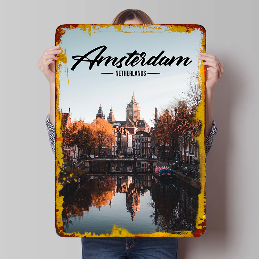 Amsterdam Netherlands Cityscap - Home Decor Netherlands recension och pris