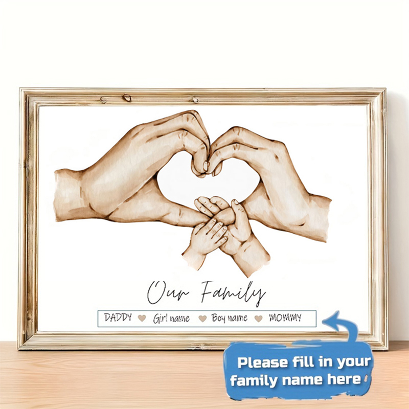 Personalized Custom Family Han - Home Decor Foto recension och pris