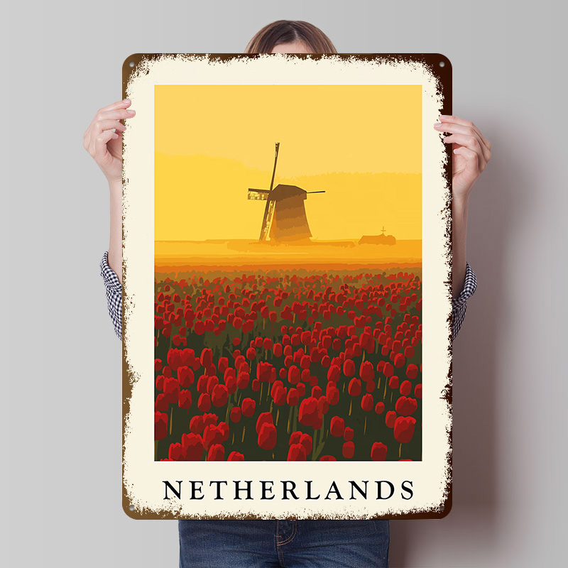 Netherlands Windmill and Tulip - Home Decor Netherlands recension och pris