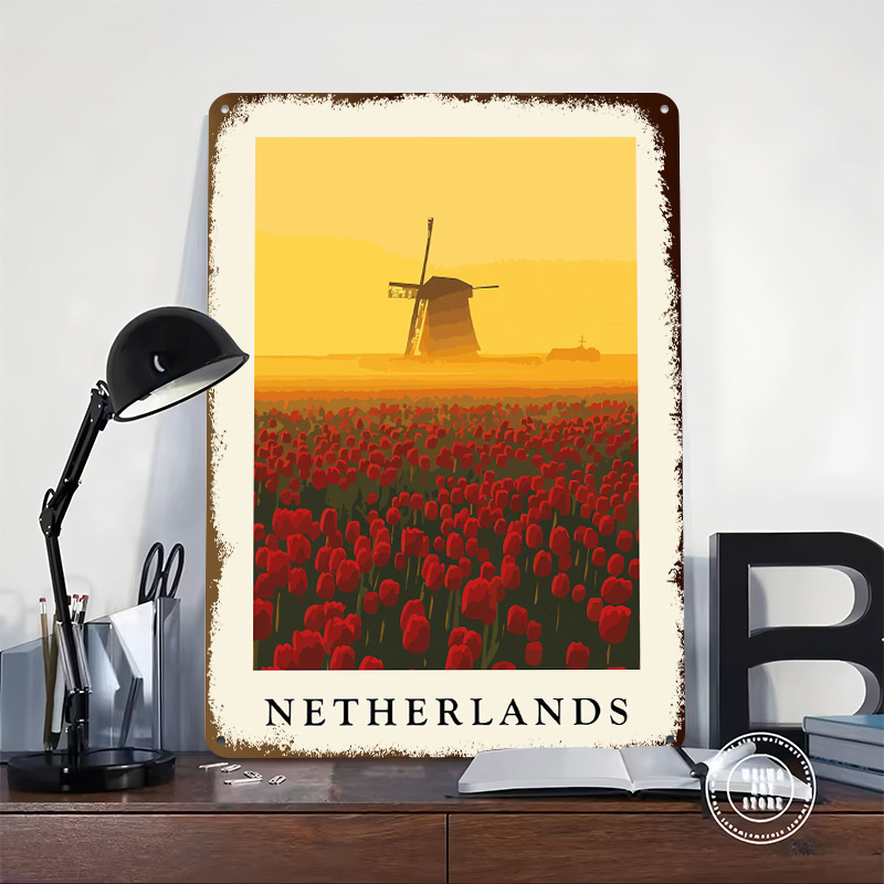 Netherlands Windmill and Tulip - Home Decor Netherlands recension och pris
