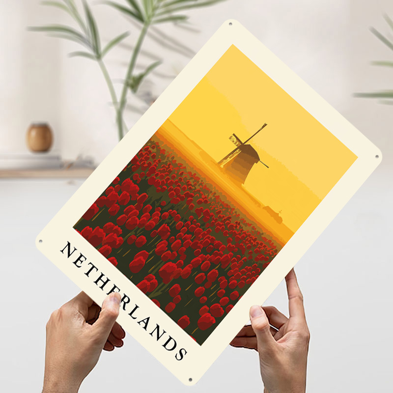 Netherlands Windmill and Tulip - Home Decor Netherlands recension och pris
