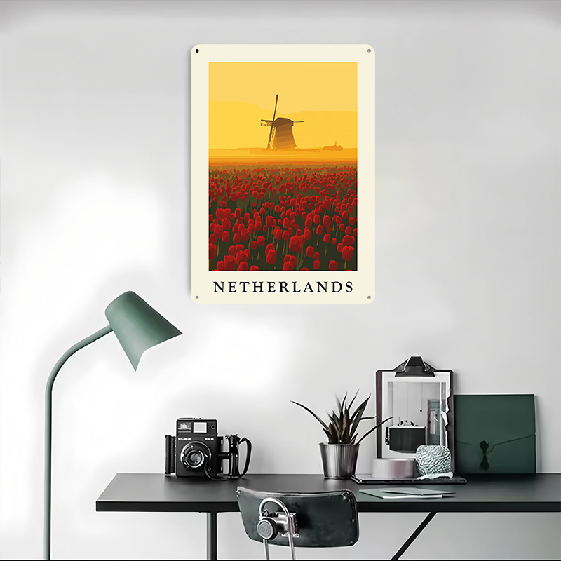 Netherlands Windmill and Tulip - Home Decor Netherlands recension och pris