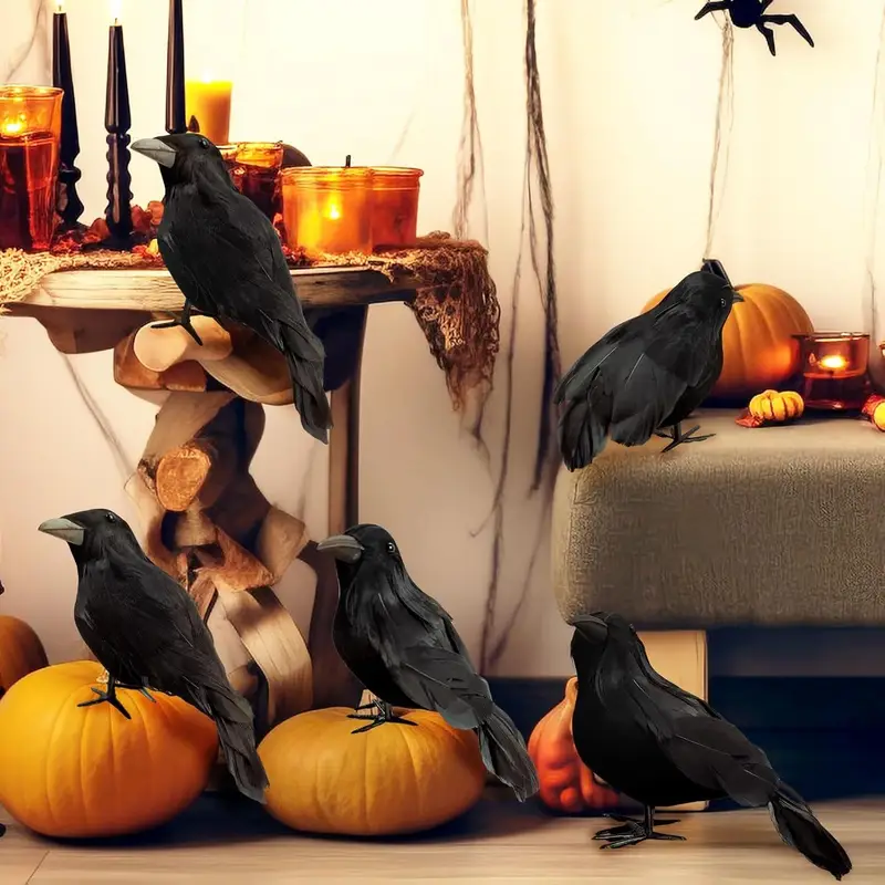 1PC Lifelike Black Crow Decor  - Home Decor Garden recension och pris