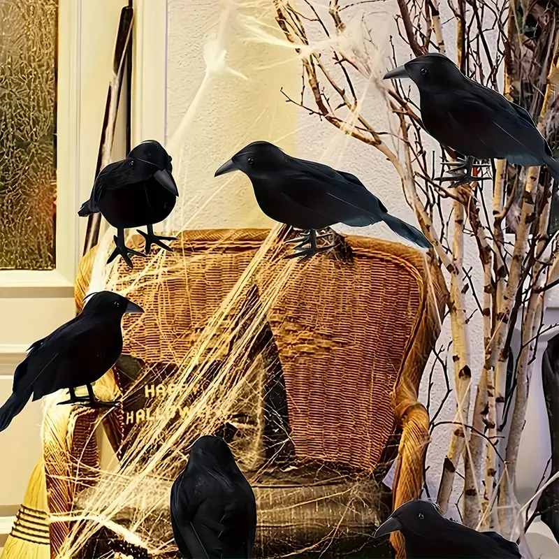 1PC Lifelike Black Crow Decor  - Home Decor Garden recension och pris