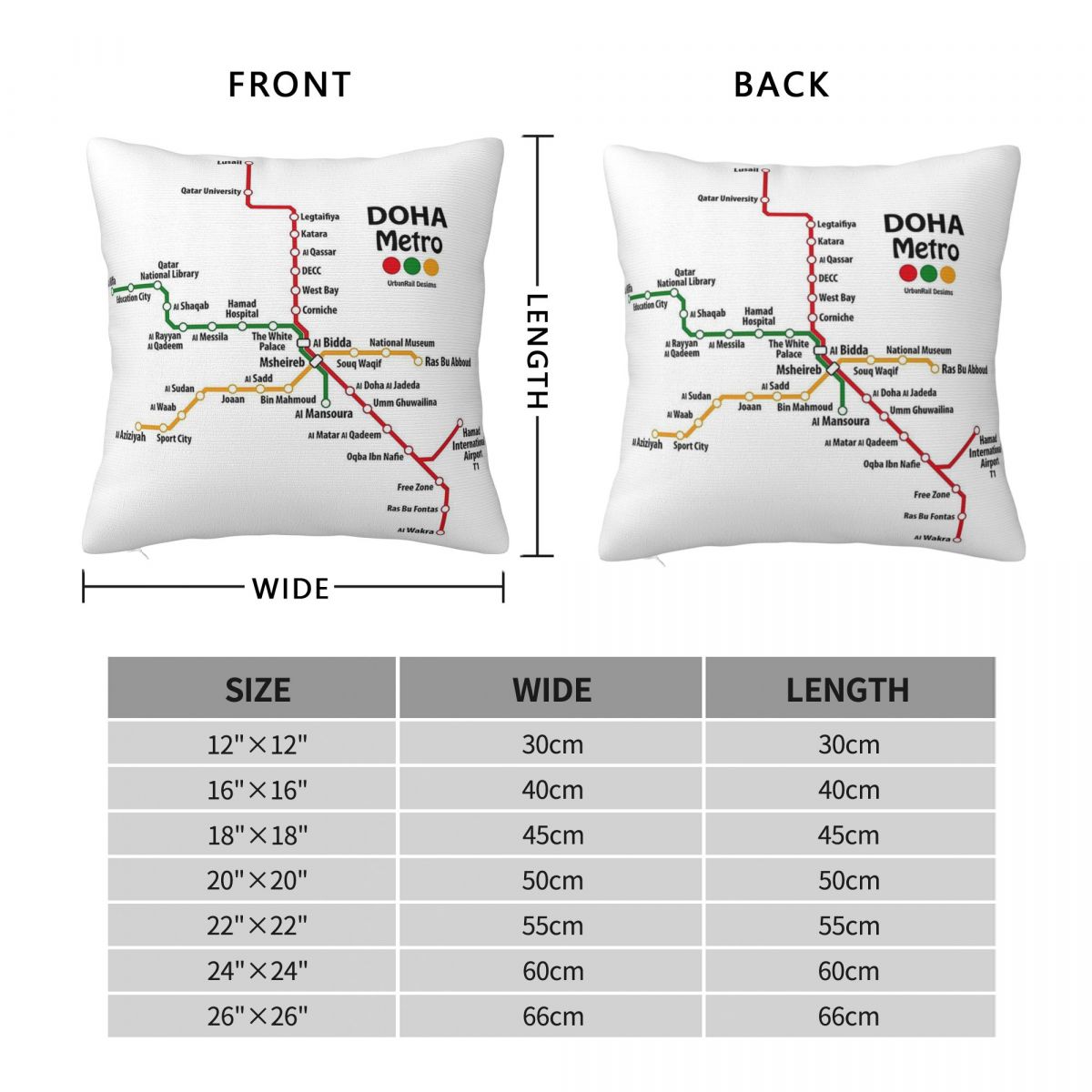 Qatar Doha Metro Map Square Pi - Home Decor Qatar recension och pris