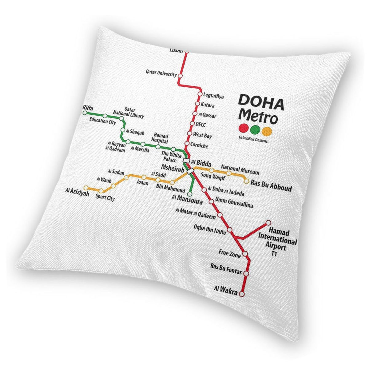 Qatar Doha Metro Map Square Pi - Home Decor Qatar recension och pris