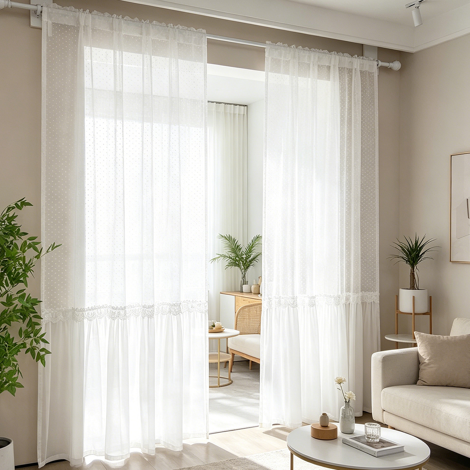 French Romantic Sheer Curtain  - Home Decor Wall Panels recension och pris