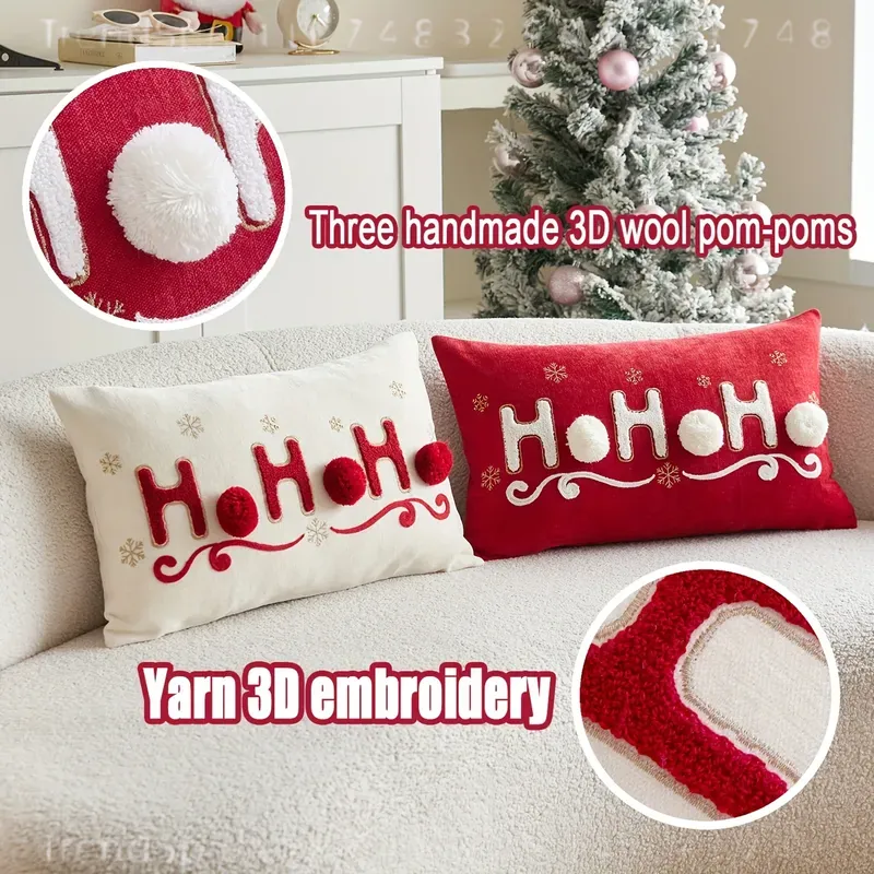 1pc Terry Embroidery HOHOHO Ch - Home Decor Sofa recension och pris