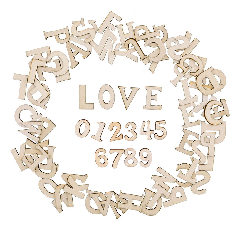 100pcs Wood English Alphabet D - Wooden Letter Sign recension och pris