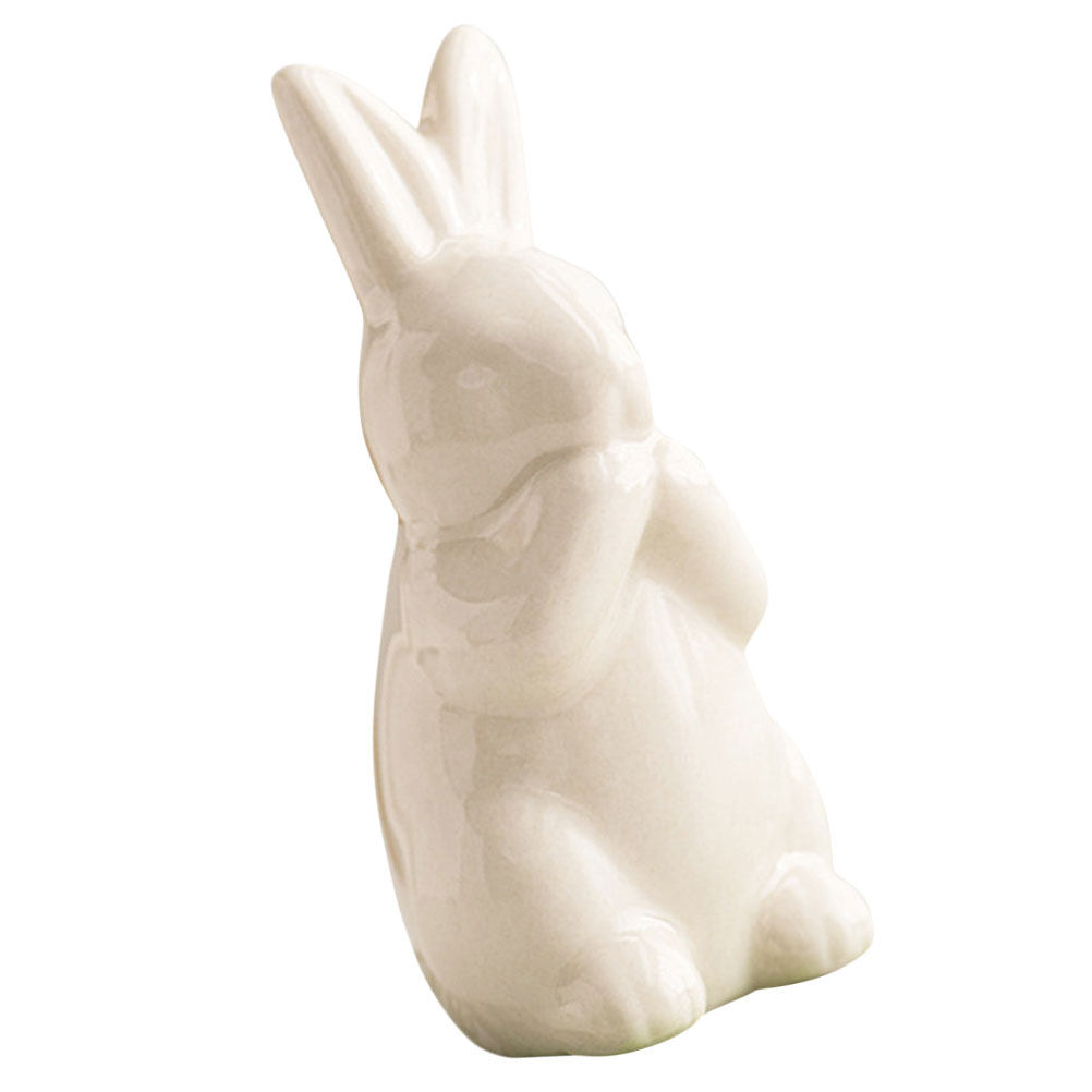 White Ceramic Bunny Decoration - Home Decor Design Ideas recension och pris