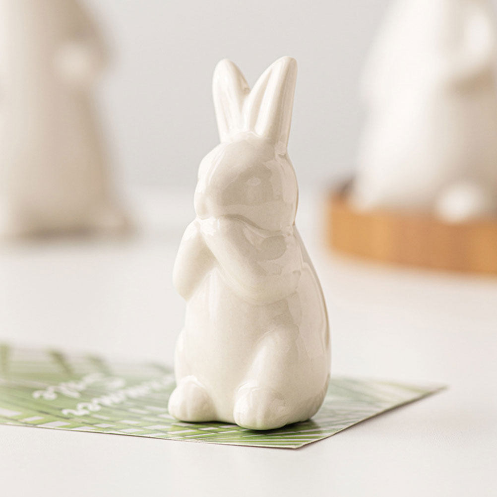 White Ceramic Bunny Decoration - Home Decor Design Ideas recension och pris