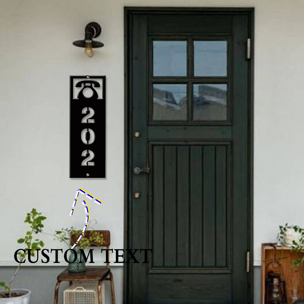 1Pc Custom modern Metal Street - Home Decor Garden recension och pris