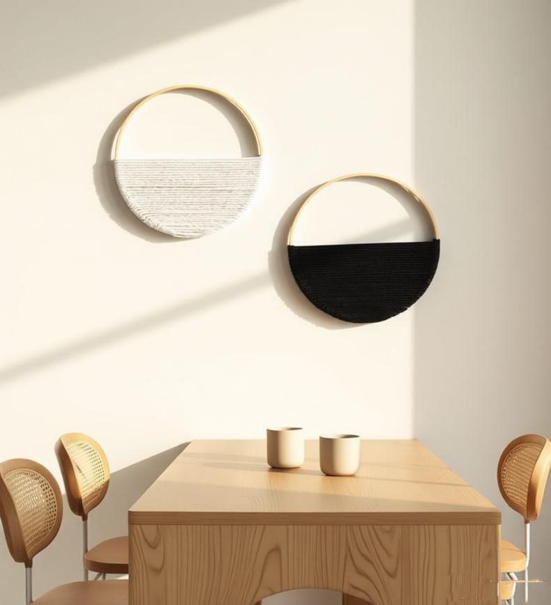 2pcs Bamboo Circle Wall Hangin - Aesthetic Tapestry recension och pris