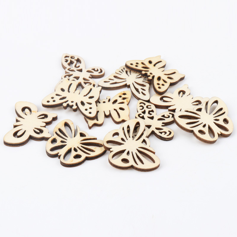 Natual Butterfly Pattern Woode - Home Decor Scrap recension och pris