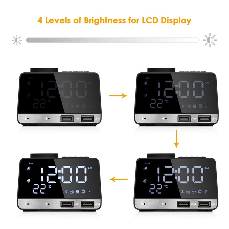 B92B-Alarm Clock Speaker LED D - Home Decor Range recension och pris