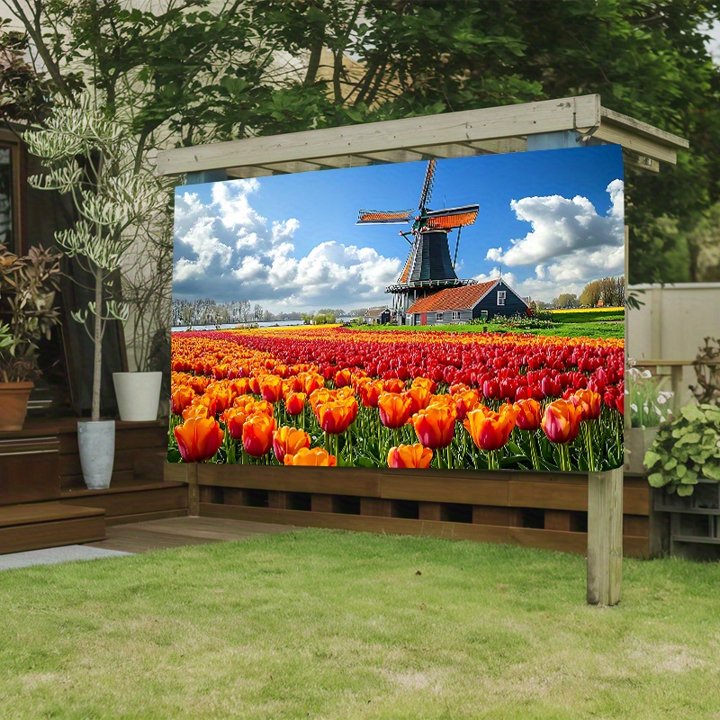 Windmill Tulip Field Netherlan - Home Decor Netherlands recension och pris