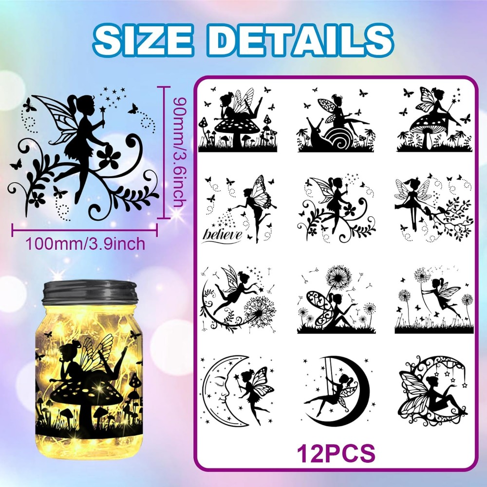 Elf Silhouette Jar Cutouts Pap - Home Decor Scrap recension och pris