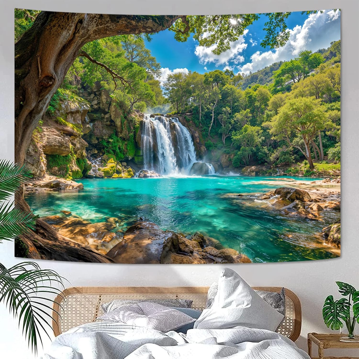 Aesthetic Waterfall Nature Tap - Aesthetic Tapestry recension och pris