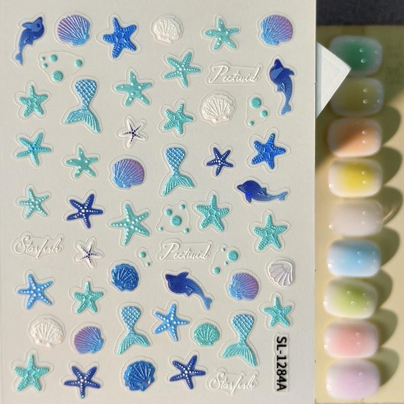 Embossed 3D Ocean Nail Art Sti - Home Decor Enthusiast recension och pris