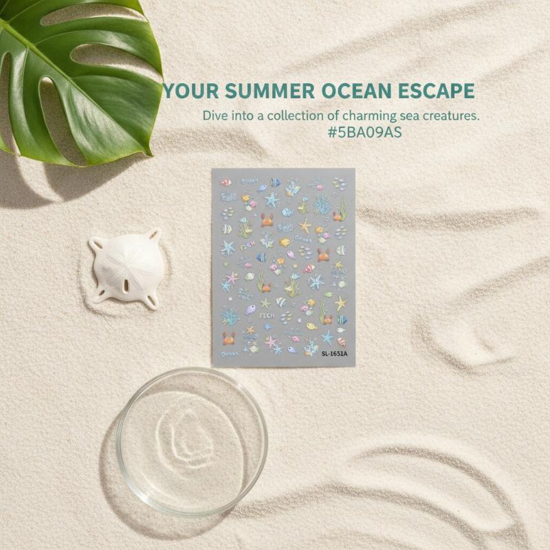 Embossed 3D Ocean Nail Art Sti - Home Decor Enthusiast recension och pris