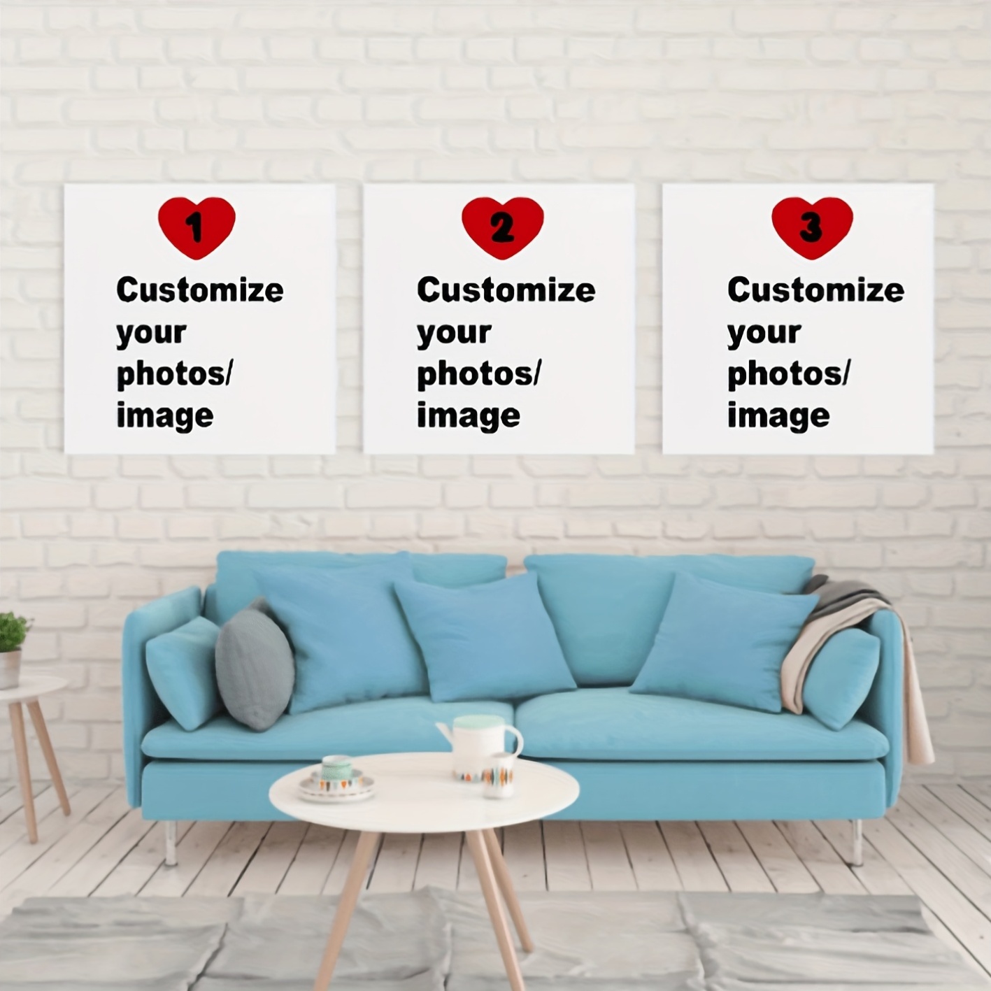 3pcs/set Custom Square Canvas  - Home Decor Foto recension och pris