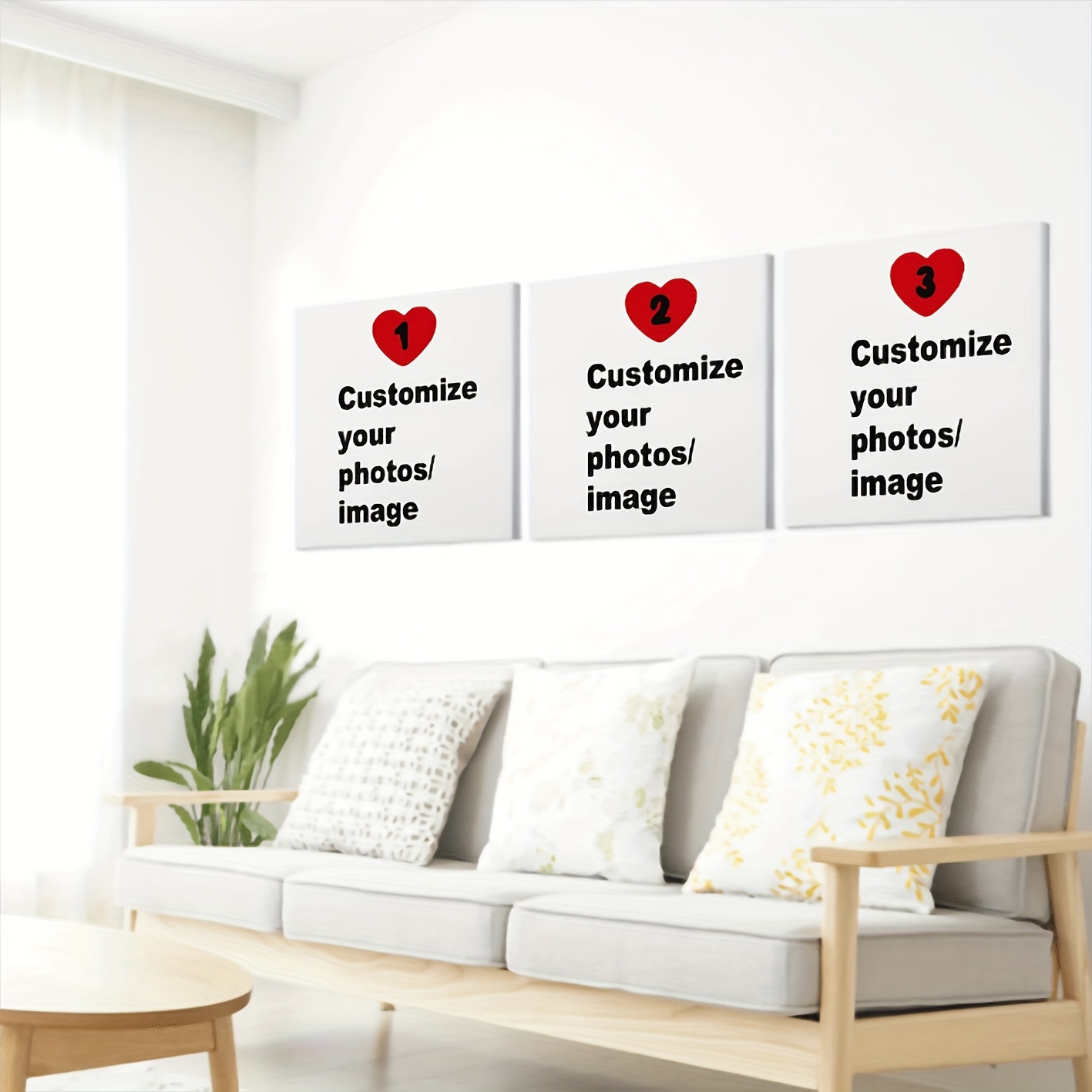 3pcs/set Custom Square Canvas  - Home Decor Foto recension och pris