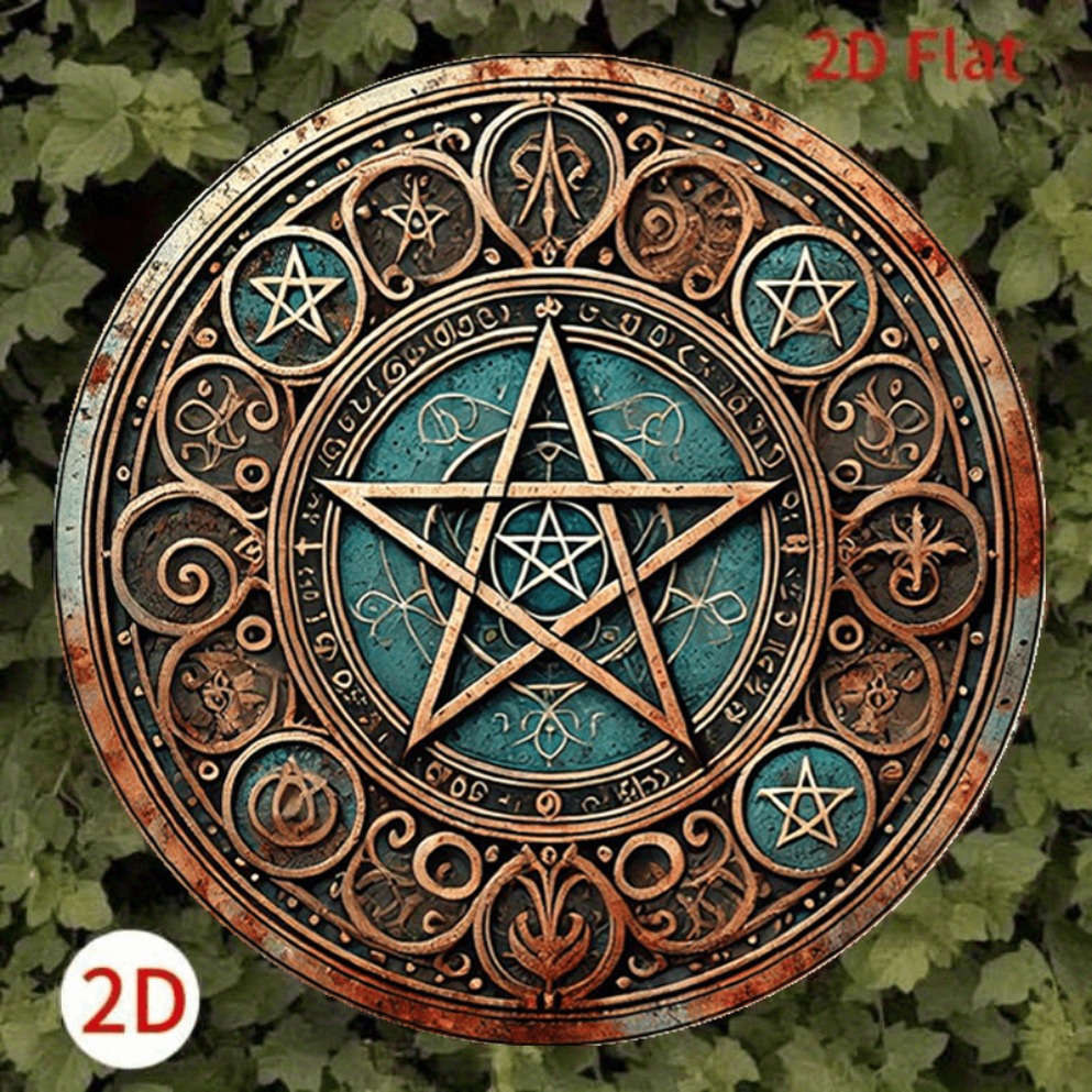 Vintage Wiccan Pentagram Metal - Home Decor Enthusiast recension och pris