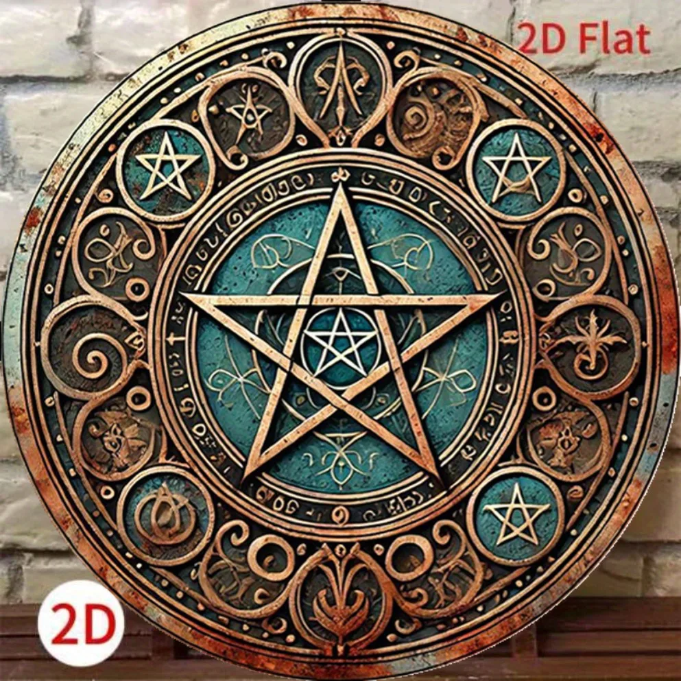 Vintage Wiccan Pentagram Metal - Home Decor Enthusiast recension och pris