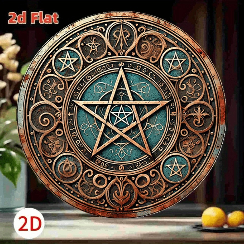 Vintage Wiccan Pentagram Metal - Home Decor Enthusiast recension och pris