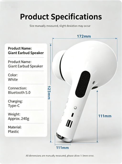 Creative Giant Earbud Bluetoot - Home Decor Range recension och pris