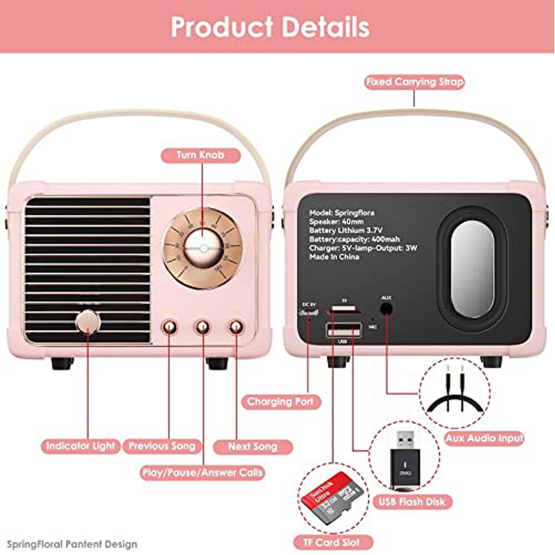 Retro Bluetooth Speaker Vintag - Home Decor Range recension och pris