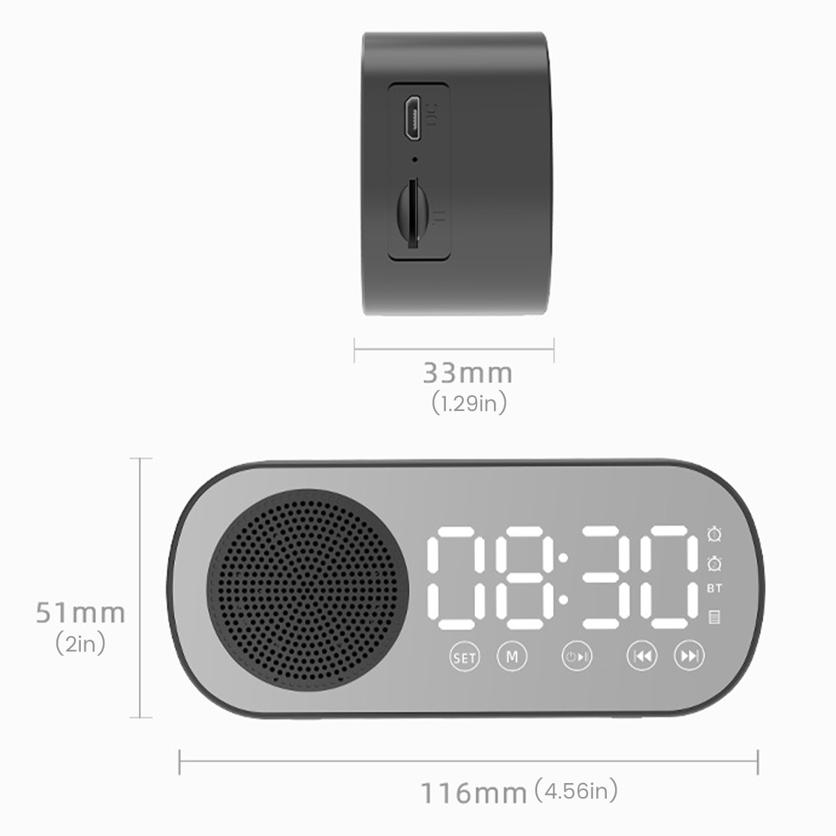 Digital Alarm Clock Wireless B - Home Decor Range recension och pris